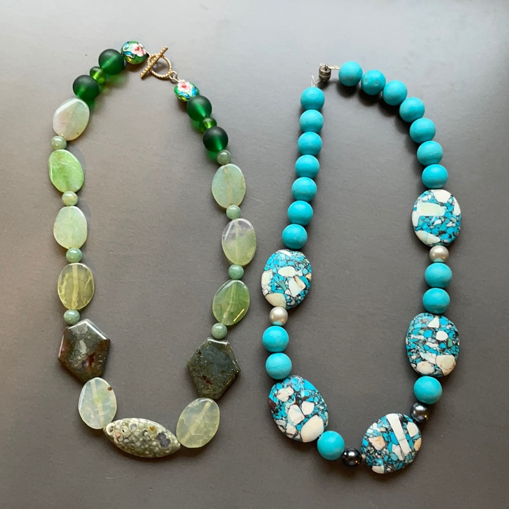 Statement necklace pair